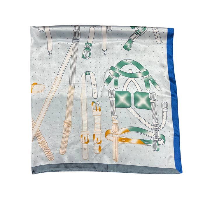 Lili Scarves - Wholesale Scarf – Women's - Belt Pattern Silk Touch Square Scarf11