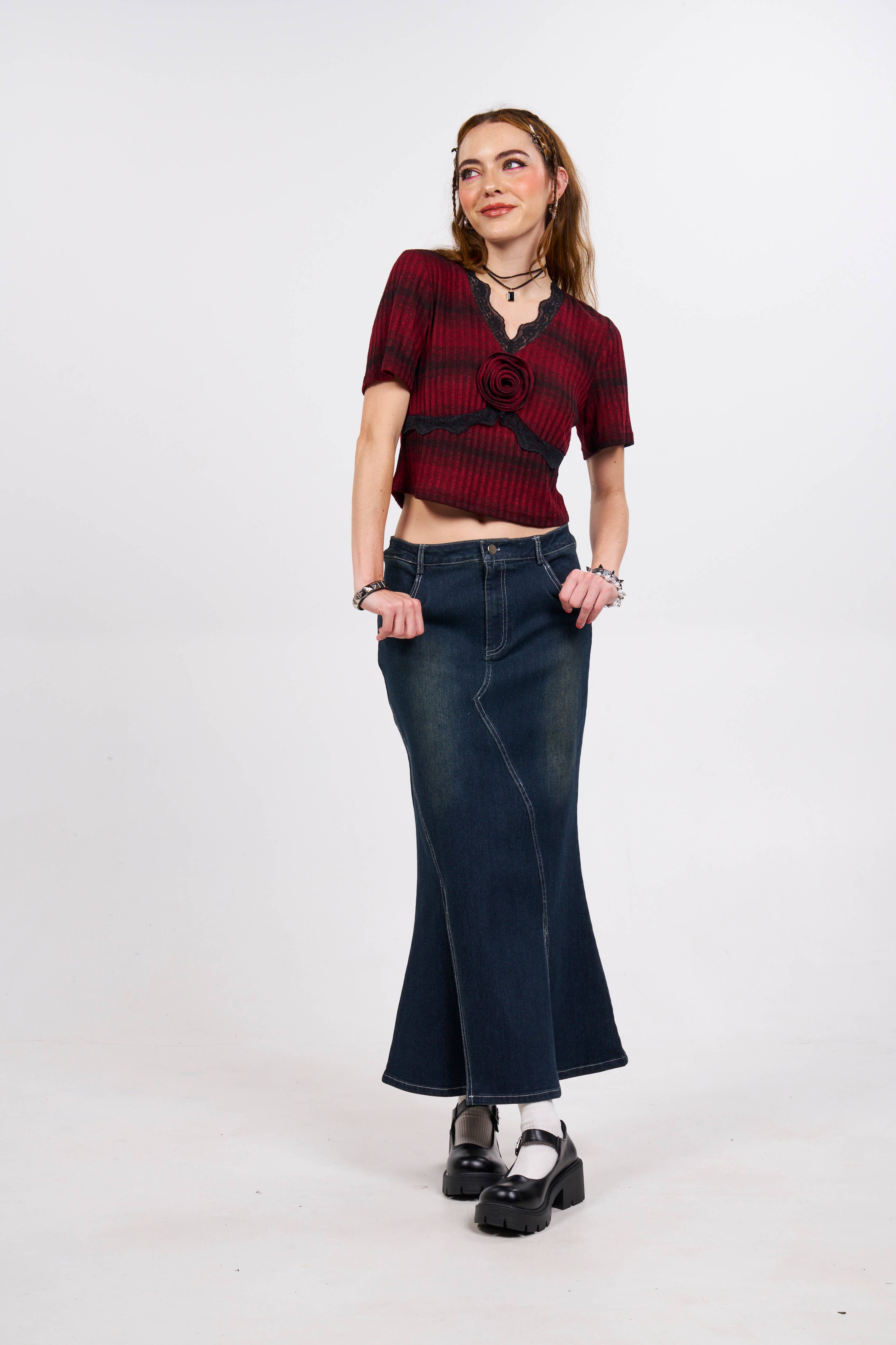 Pretty Damage - Wholesale Skirt - Women's - Down With Denim Skirt3