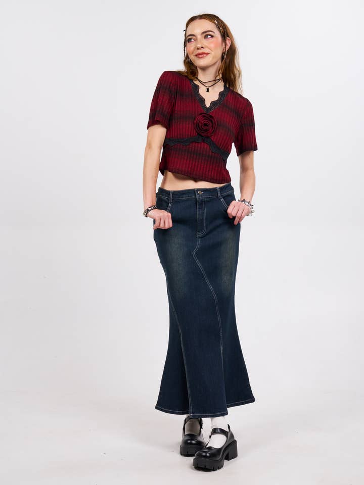 Pretty Damage - Wholesale Skirt - Women's - Down With Denim Skirt3