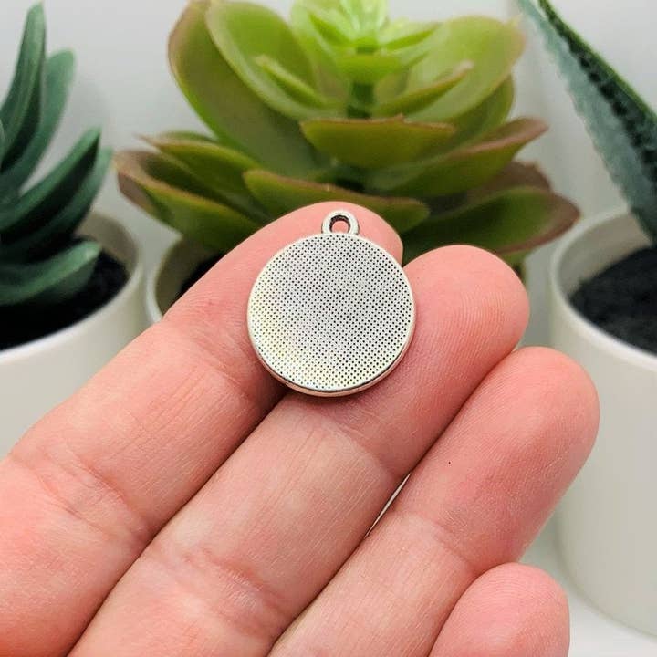 Guerrilla Charm - Wholesale Individual Charm/Pendant - Silver Evil Eye Coin Charms, 20x17mm2