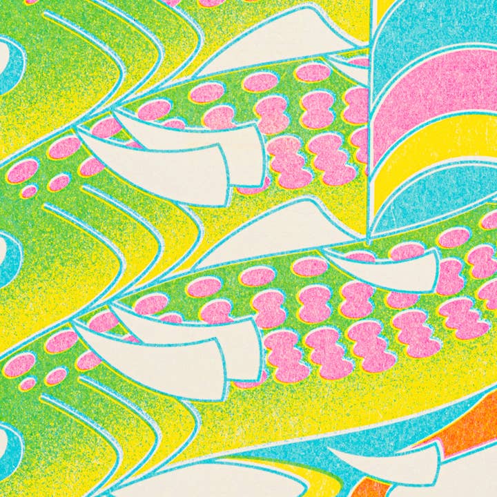 StarKeep Studio - Wholesale Art Print - Space Fishin' Risograph Print | 8.5x11 Riso Print2