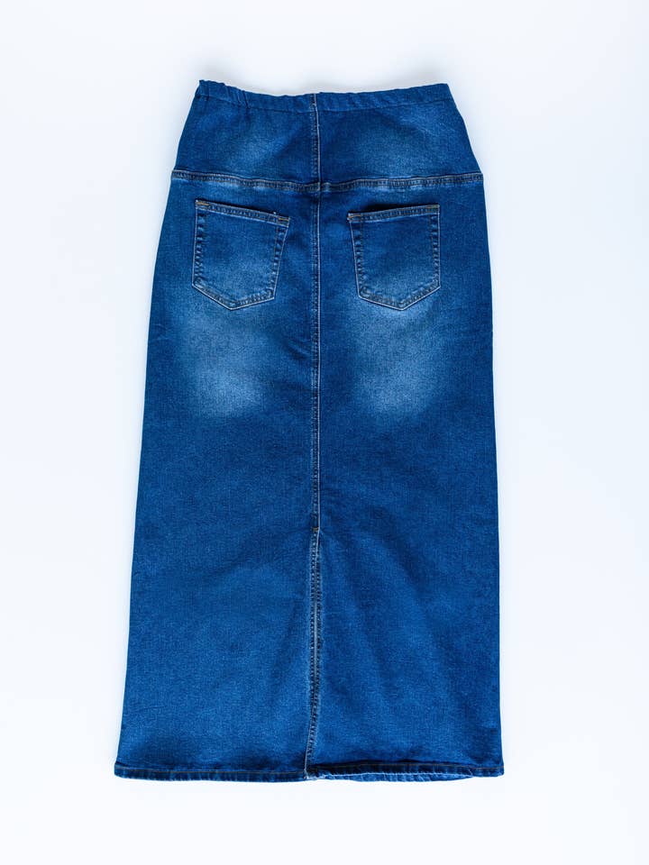 Inherit Clothing Company - Vendita all'ingrosso Gonna - Donna - Gonna lunga in denim Reece Maternity - VENDITA FINALE7