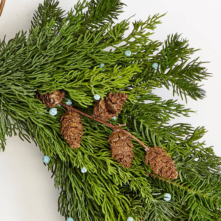 WORTH IMPORTS - Wholesale Christmas Decoration - 21" Juniper with Seed Cones Swag1