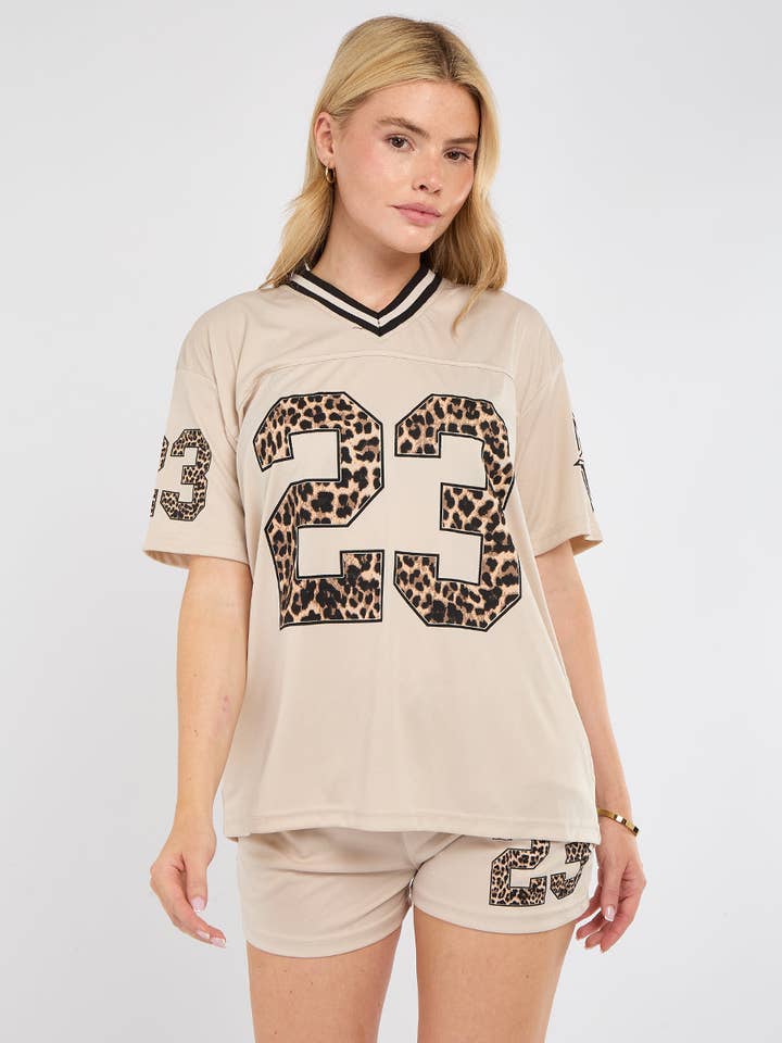 AX Labels - Wholesale Top & Short Set (NOT Loungewear) - Women's - Leopard Print 23 T-Shirt With Shorts Co-ord52