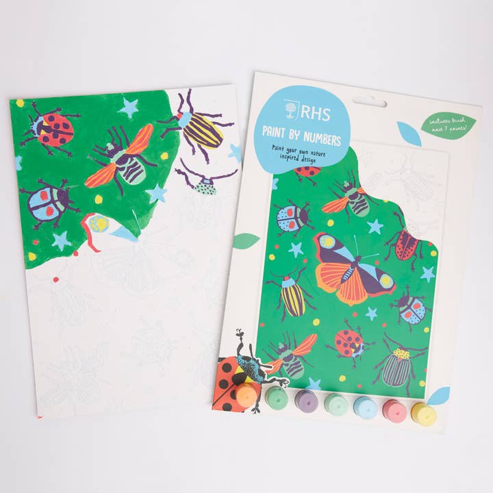 West Design Products – wholesale Painting/drawing – RHS Paint By Numbers For Kids, Multicoloured, A4, Bugs