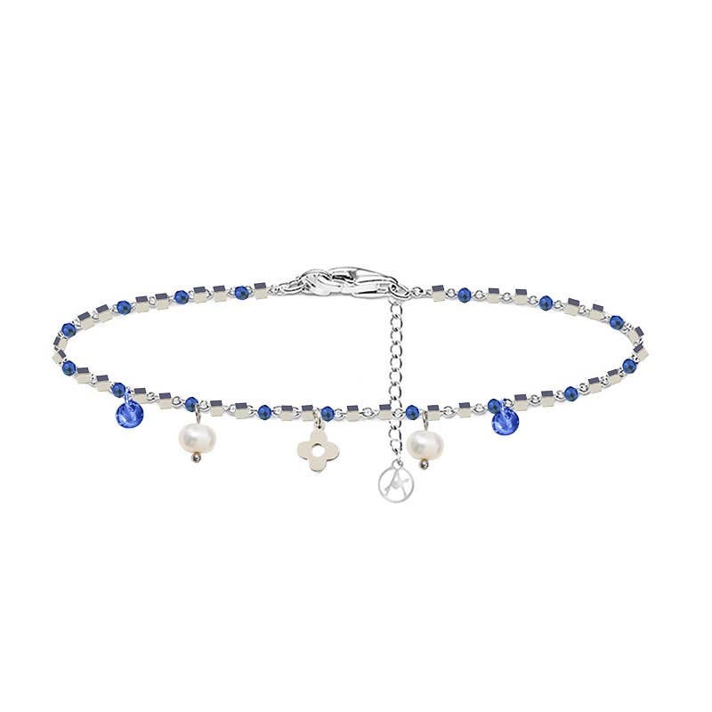 AMORINO SRL - Wholesale Charm/Dangle Bracelet - BRACELET WITH FOUR-LEAF CLOVER & PEARL AND ZIRCON CHARM9