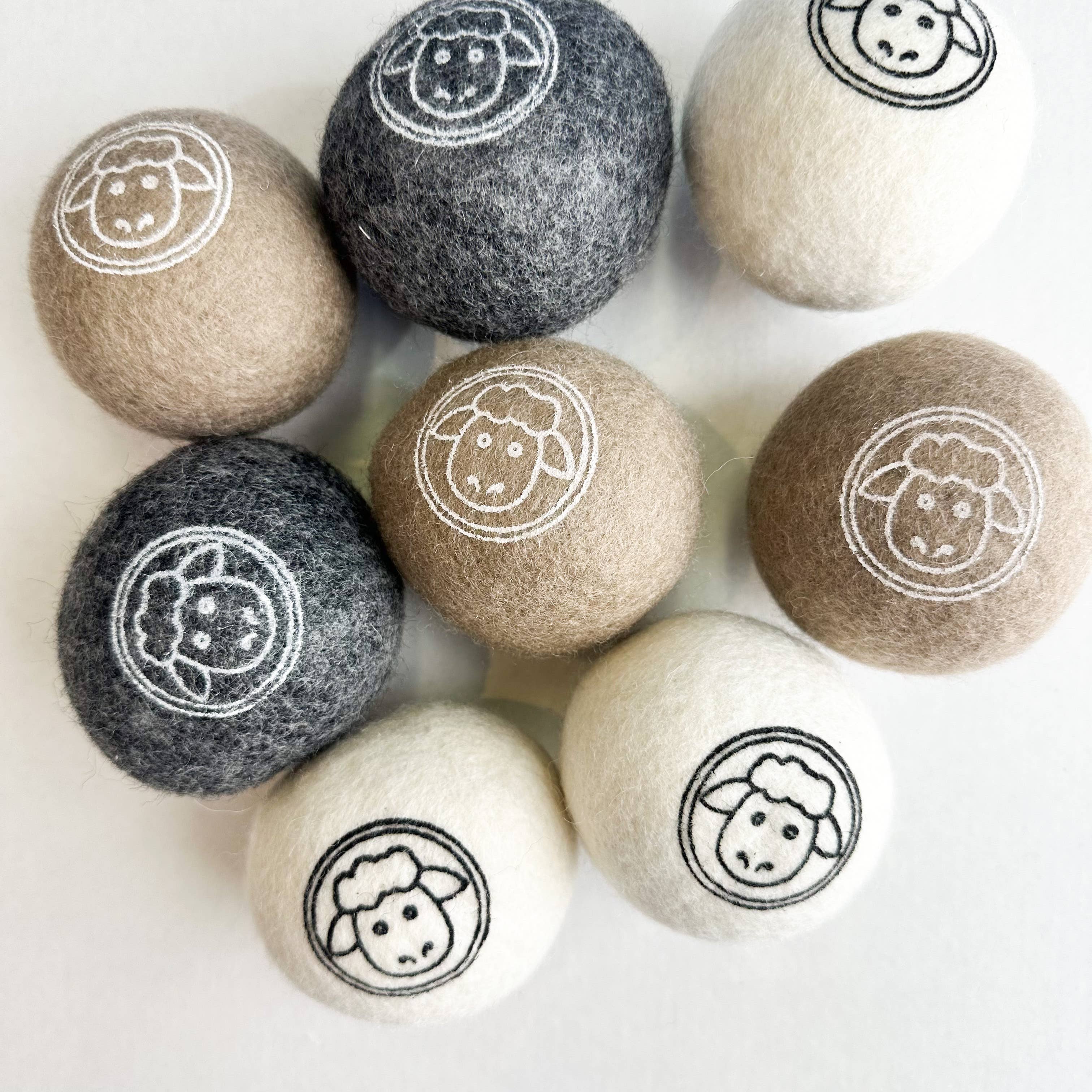 Smile Boutiques – wholesale Dryer balls – Natural Organic Handmade Wool Dryer Balls - Set of 63