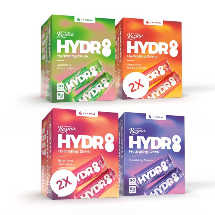 Hydr8 Variety Pack for wholesale by Farming Karma Fruit Co. Ltd
