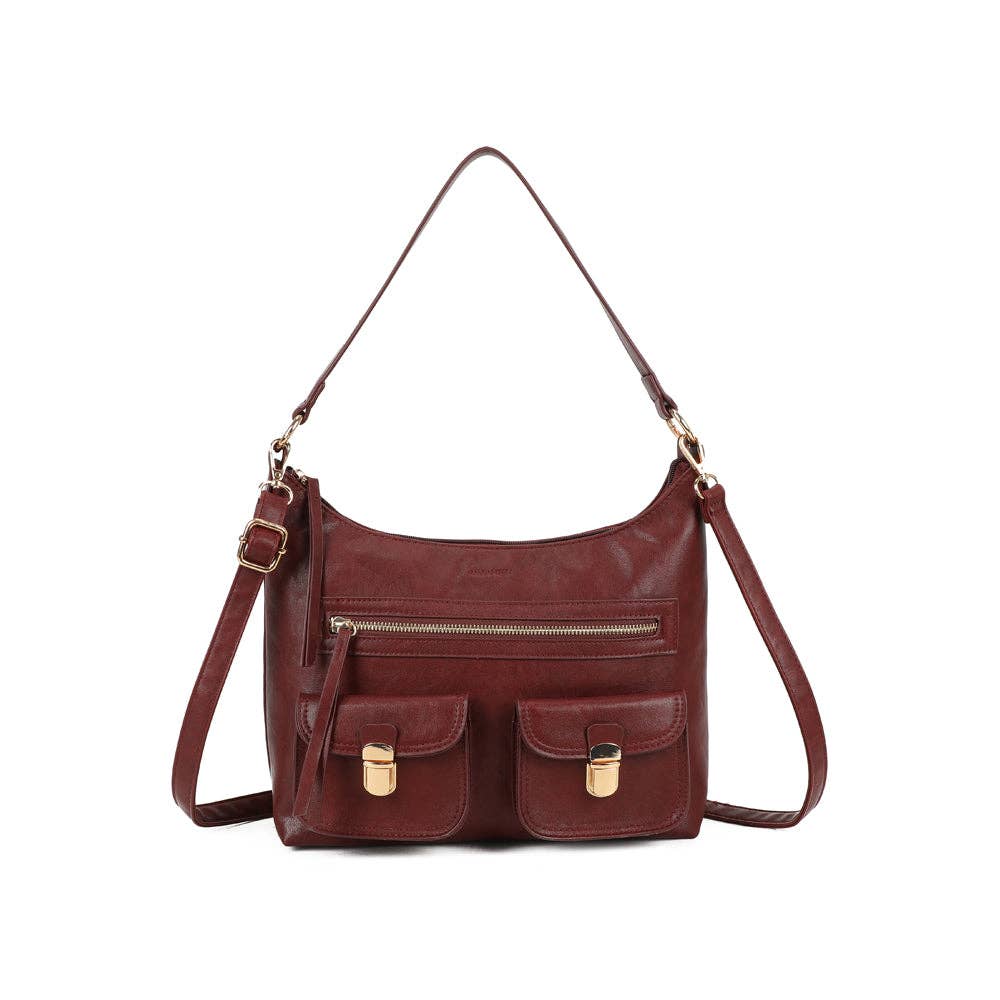 Gallantry - Wholesale Schoudertas - Dames - Calista schoudertas met gouden gespen en meerdere vakken9