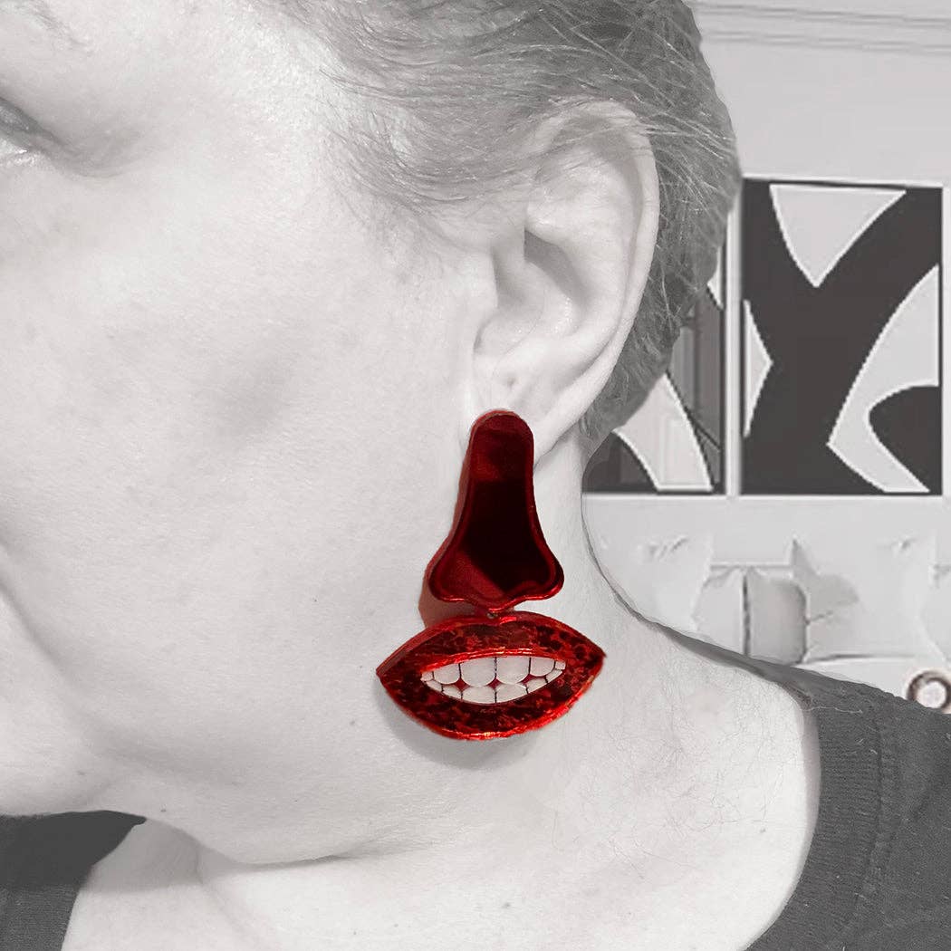 Audacious Studio - Wholesale Dangle Earrings - Dali Smile Earrings4