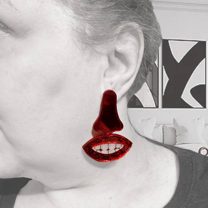 Audacious Studio - Wholesale Dangle Earrings - Dali Smile Earrings4