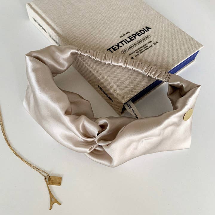 Twisted Headband | Oyster for wholesale by Silk + Scrunchie