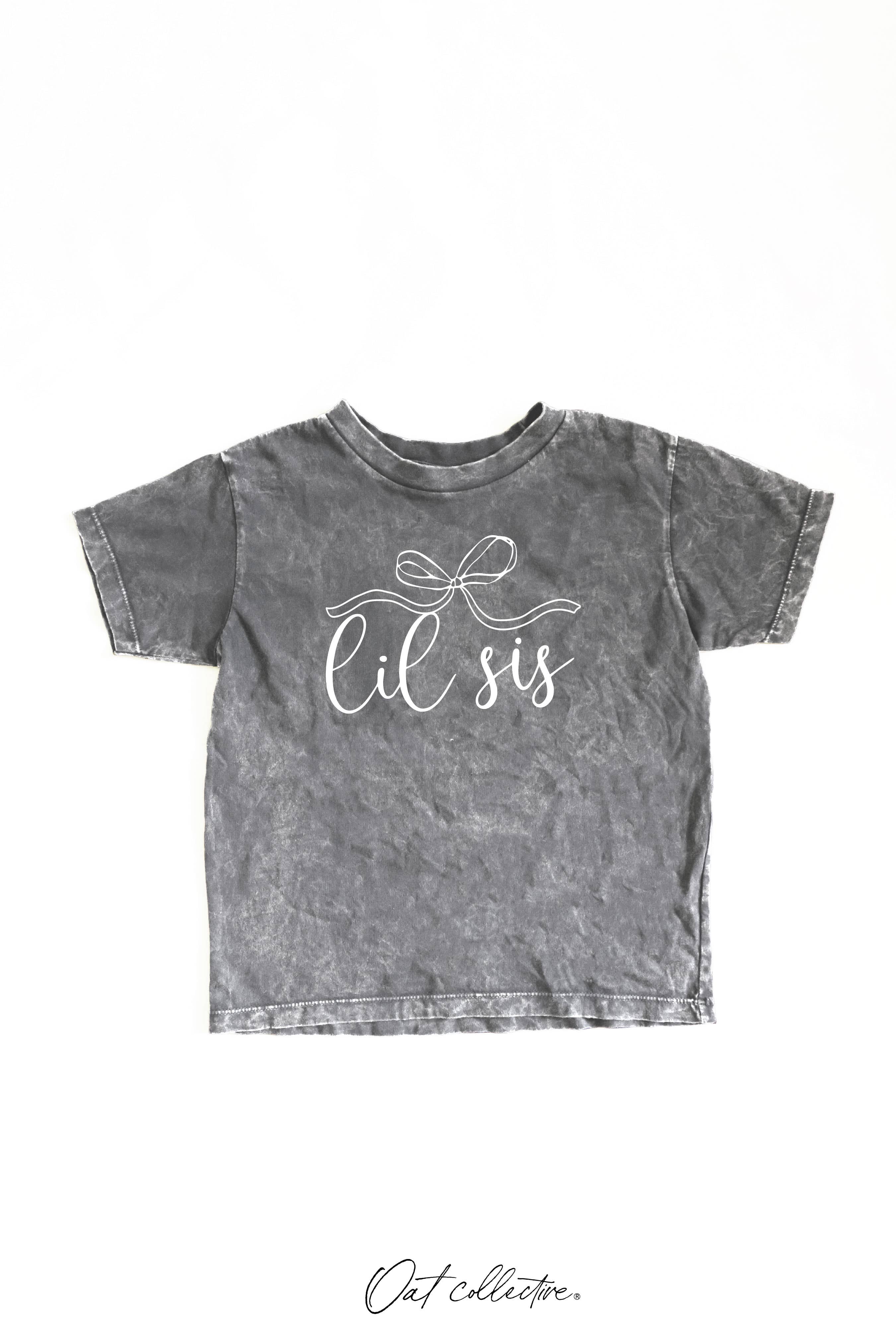 OAT COLLECTIVE - Wholesale Screen Printed T-Shirt - Kids - LIL SIS Toddler Washed Graphic Top7