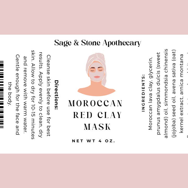 Sage & Stone Apothecary - Wholesale Skincare Face Mask - Moroccan Red Clay Mask3