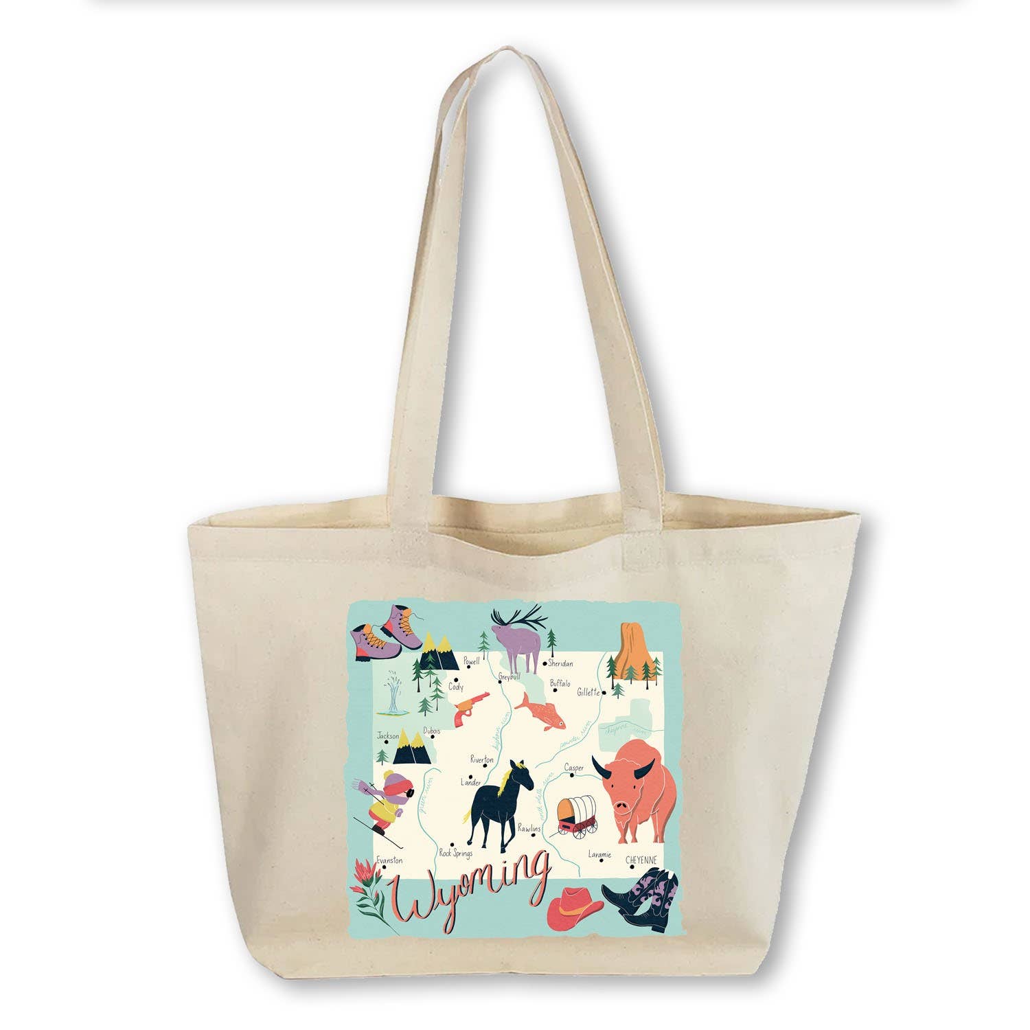 Works of Heart - Wholesale Tote Bag - Unisex - Home State Home: Canvas Totebag48