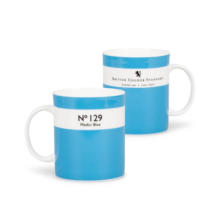 Colour Dictionary Mug - Medici Blue for wholesale by BRITISH COLOUR STANDARD