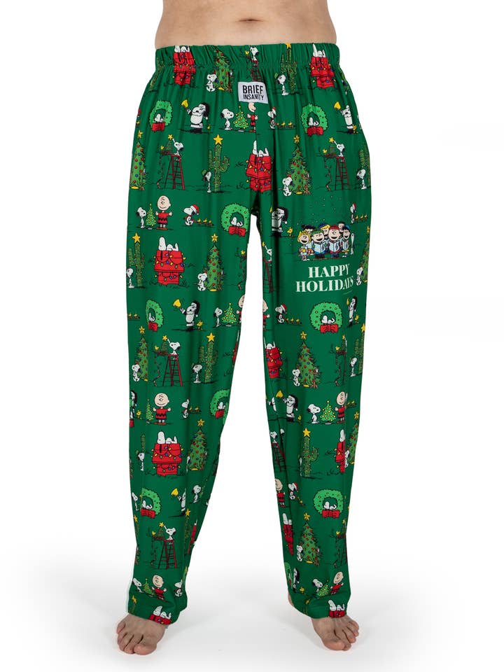 Snoopy Happy Holidays Lounge Pants for wholesale by BRIEF INSANITY