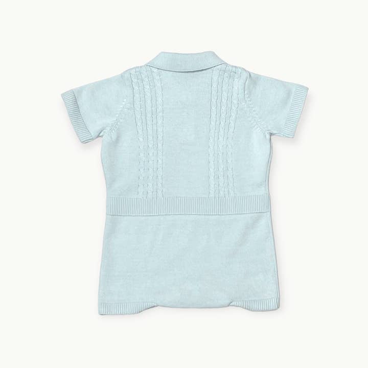 Viverano Organics - Wholesale Bodysuit (Non-Footed) - Baby - Milan Collar & Cable Knit Baby Bodysuit (Organic)1