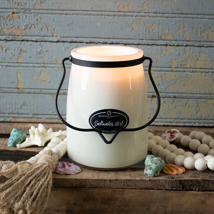 Milkhouse Candle Company - Wholesale Jar/Filled Candle - 22 oz Butter Jar Candle: Saltwater Mist1