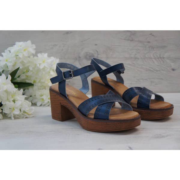 Top Staka – wholesale Sandals – Women's – Women's Platform Wood Effect Heels Cushioning Sandals3