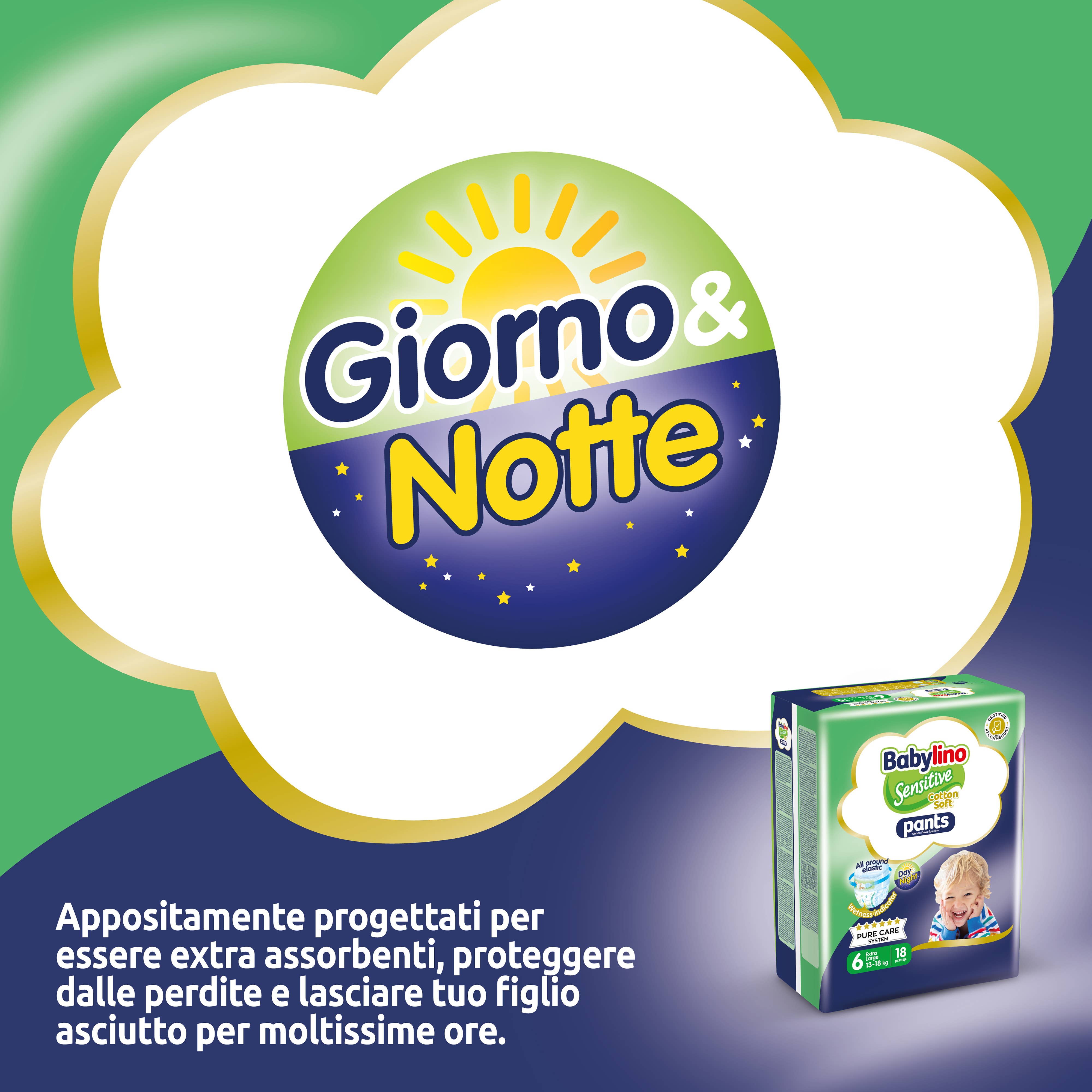 Babylino - Wholesale Diaper (Non-Cloth) - Baby - Babylino Sensitive Cotton Soft, Pant Diaper Size 6, 18 Units2