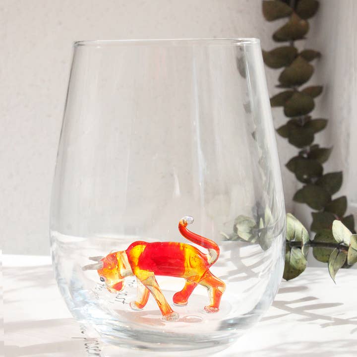 Adamodart - Wholesale Wine Glass - Spanish bull drink glass , stemless wine glass, water cup,