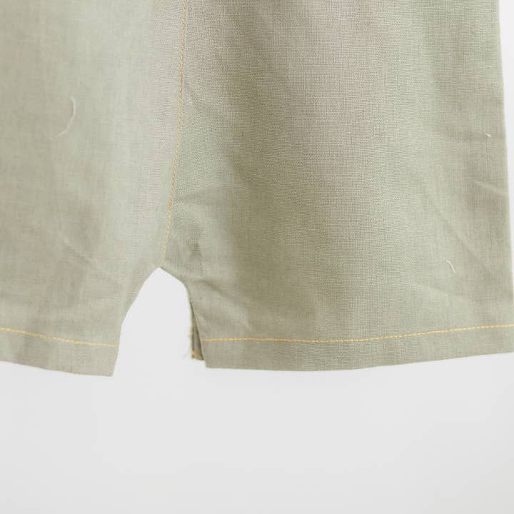 Zoey Inc. - Wholesale Overalls – Baby - Pocketful of Play Linen Cotton Unisex Dungaree (Sage Green)4