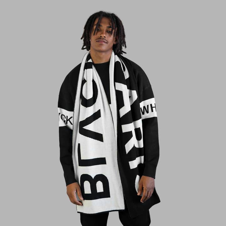 'Blvck x Whte' Scarf for wholesale by Blvck Paris