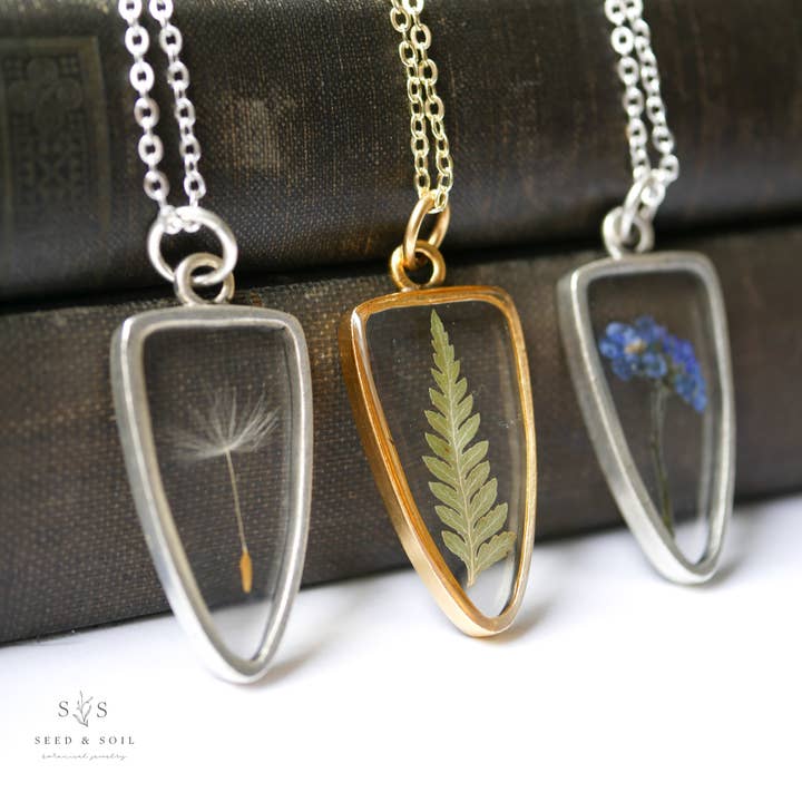 Arrowhead Necklace for wholesale by Seed & Soil Botanical Jewelry