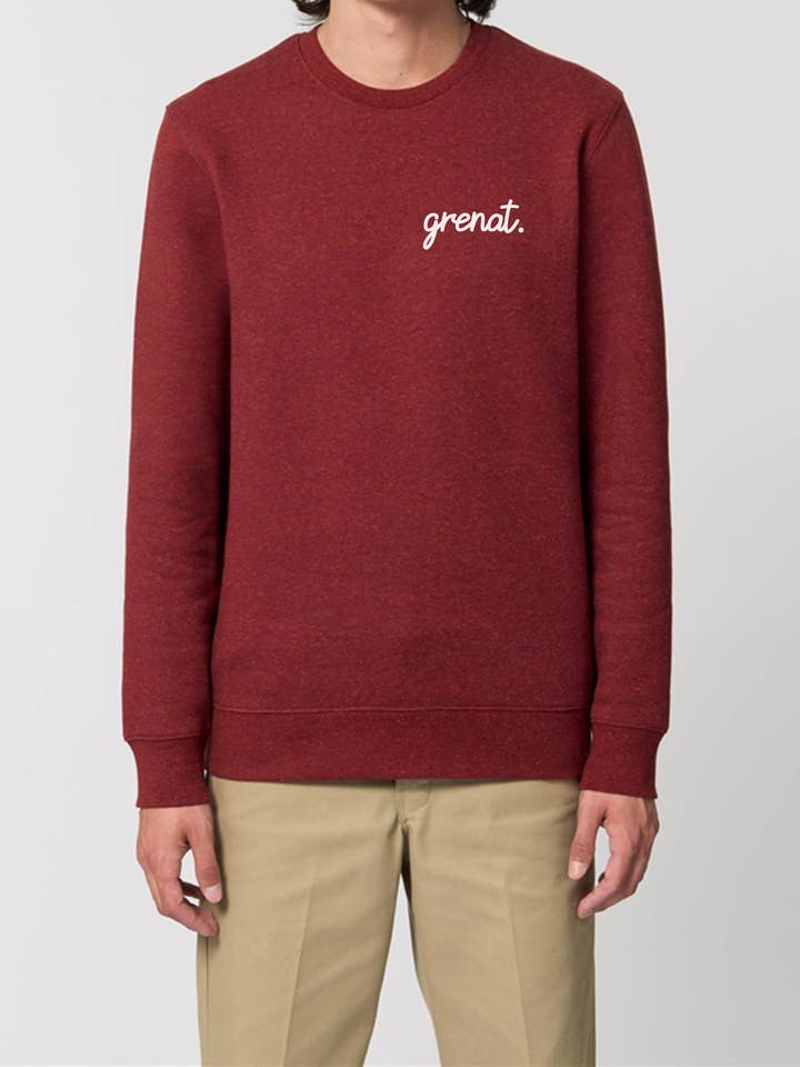 Sweat brodé "Grenat" pour la vente par Foot Dimanche
