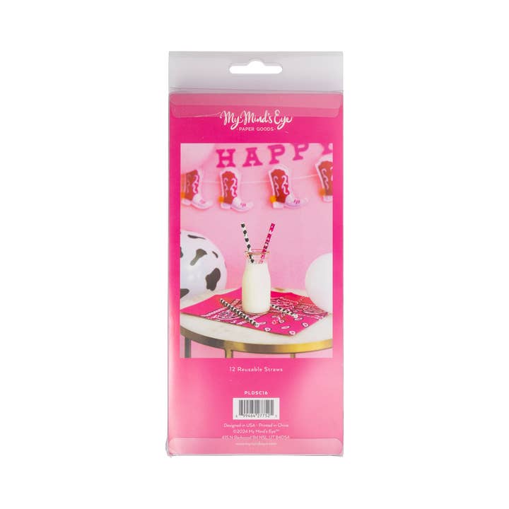 My Mind’s Eye - Wholesale Drinking straw - PLDSC16 - Cowgirl Reusable Straws4
