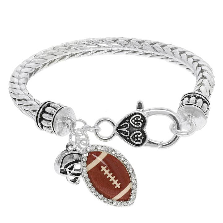 SP Sophia Collection - Wholesale Charm/Dangle Bracelet - Gameday Football Charm Bracelet 1