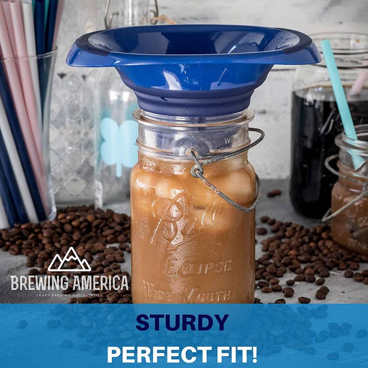 Brewing America - Wholesale Funnel - Kitchen Canning Funnel - Wide Mouth Mason Jars Collapsible S