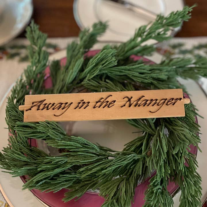 Away in the Manger Shutter Stick for wholesale by LAND OF COTTON