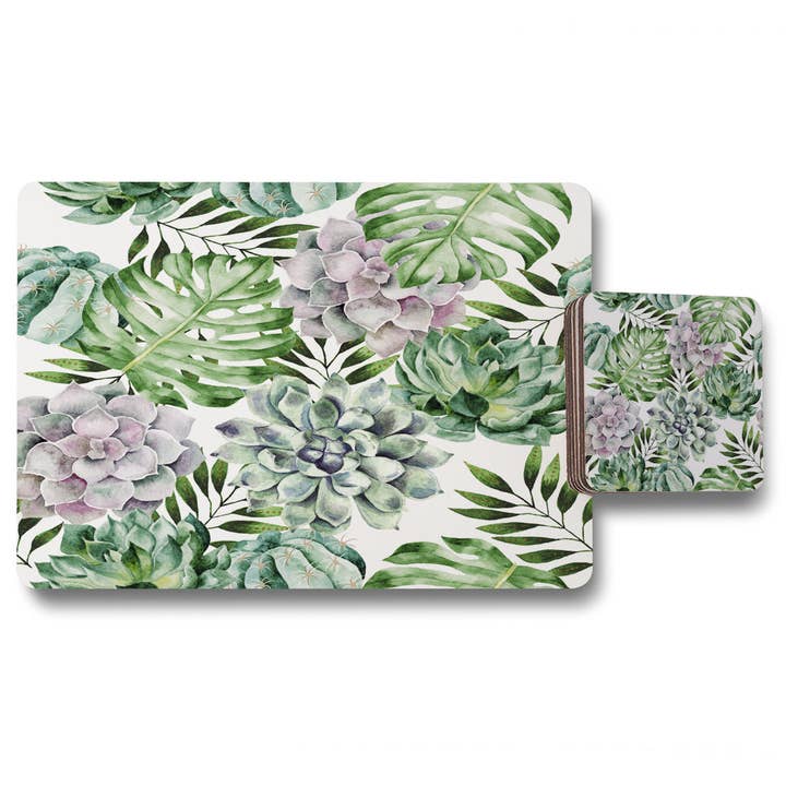 Aquarell Botanische Blätter (Tischset & Untersetzer-Set) für den Großhandel von Benjamin Tate Design