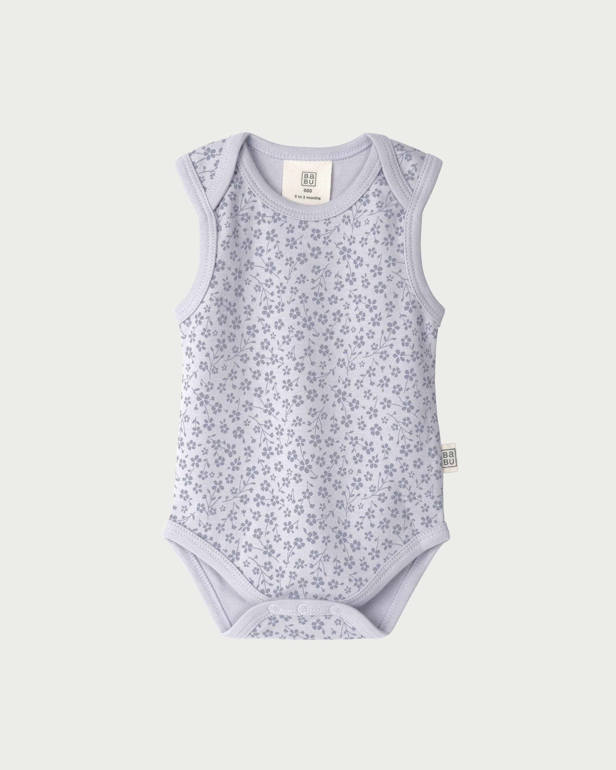 Babu - Wholesale Bodysuit (Non-Footed) - Baby - Singlet Bodysuit - Ditsy Floral0