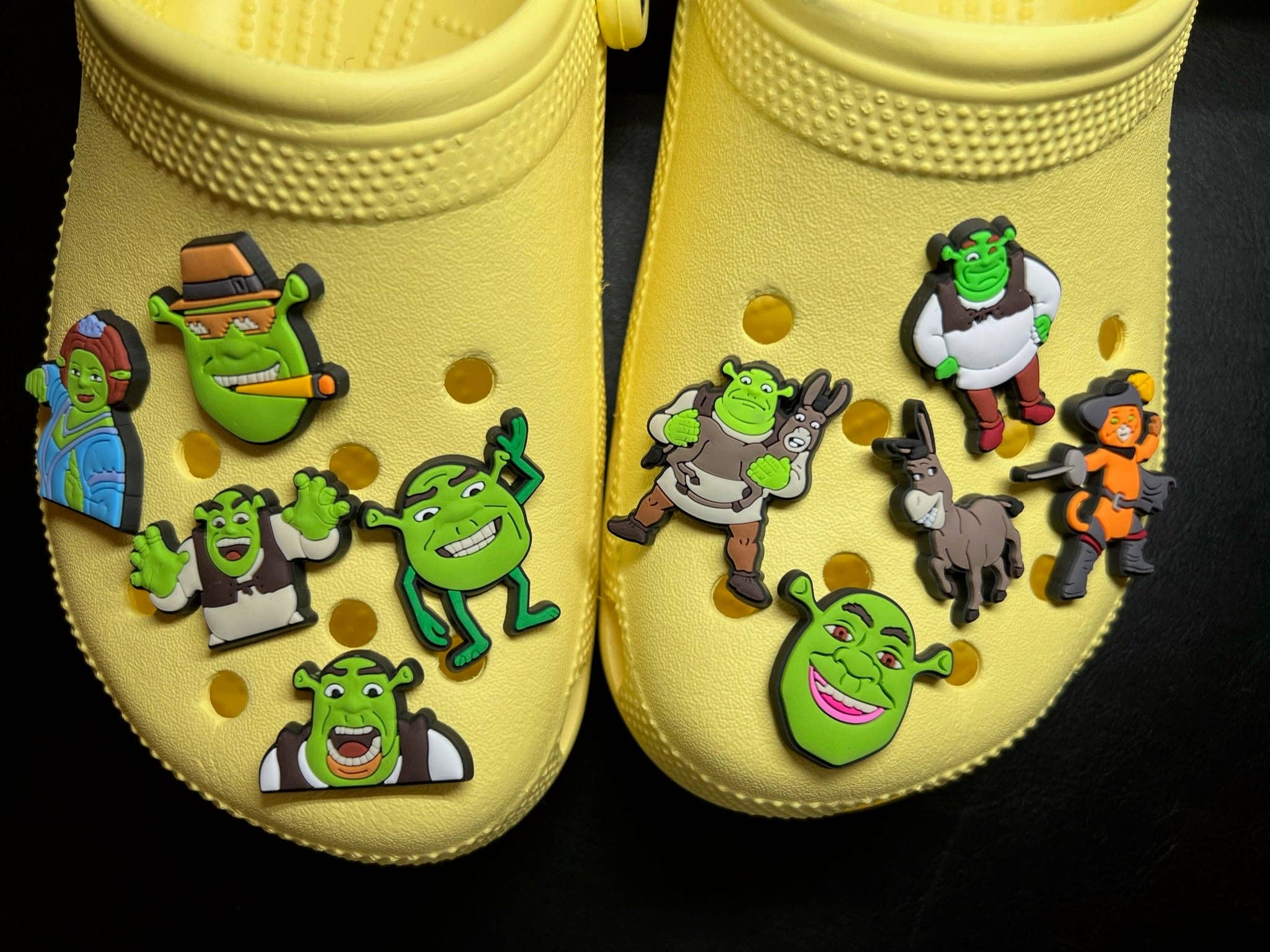 JuliesDecal - Vendita all'ingrosso Accessorio per scarpe - Unisex - Charms Shrek per scarpe Crocs - Adesivi decorativi JuliesDecal, stile anime Disney8
