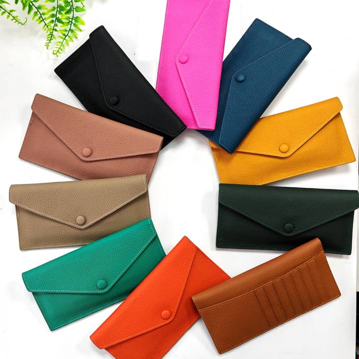 Superbia - Wholesale Card Holder - Women's - Genuine Leather Envelope Clutch Purse Cardholder19