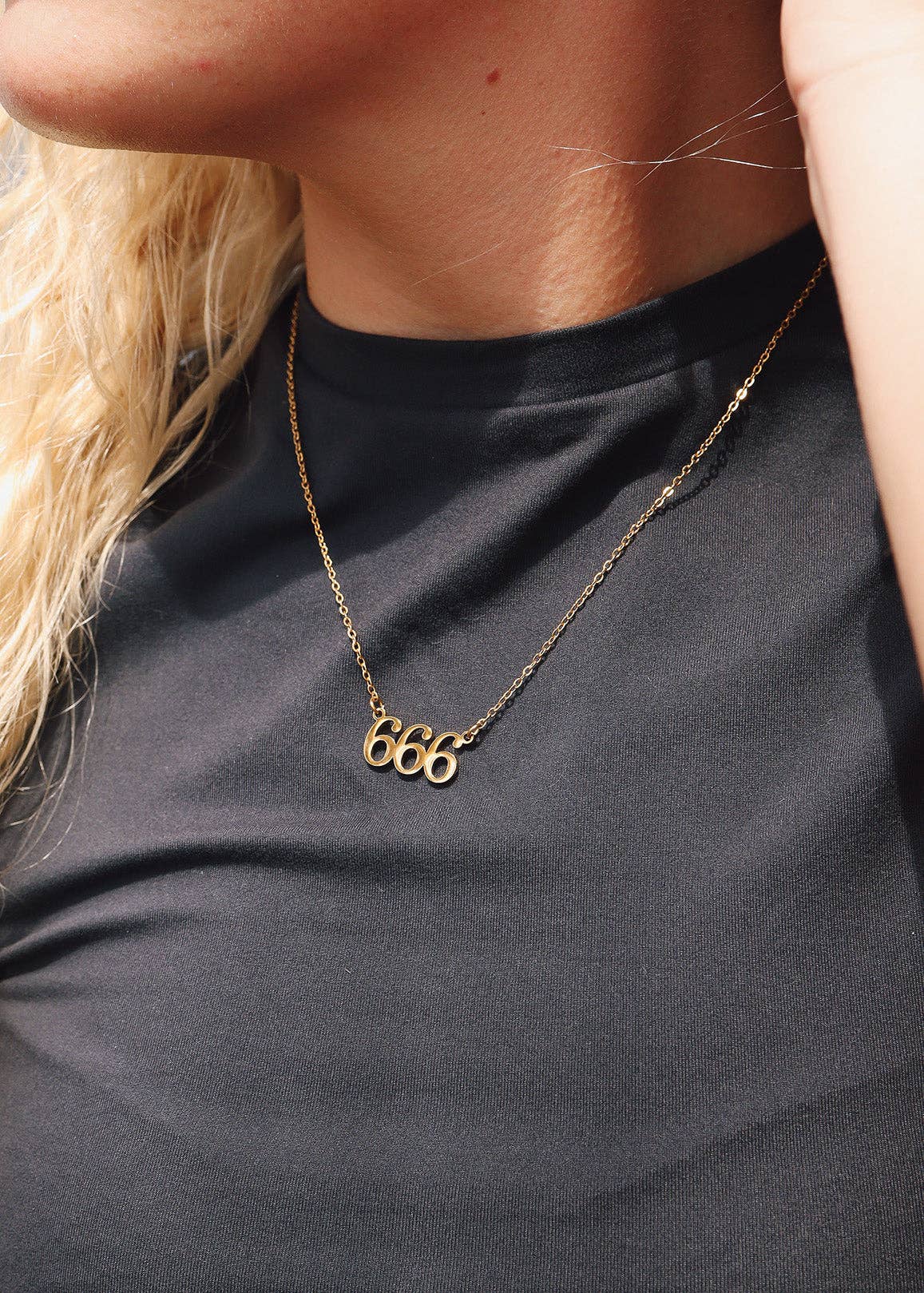 WJW – wholesale Pendant/charm necklace – 18K Gold PVD Stainless Steel Angel Number Necklace15