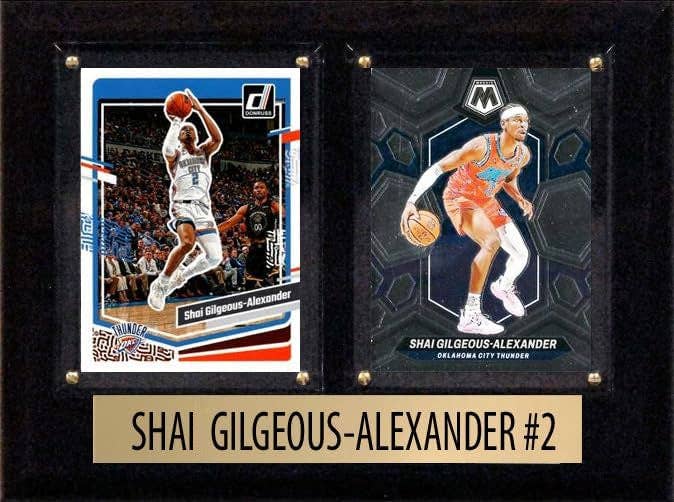 C And I Collectables - Wholesale Plaque - Shai Gilgeous-Alexander SGA OKC Thunder #2 2023 2024 2025 Donruss Hoops Card Plaque 6x80