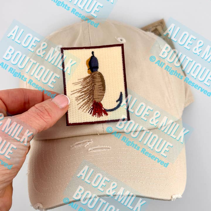 Aloe and Milk Boutique - Wholesale Patch - Fishing patch Rust, fly fishing, fishing patch, mens patches2
