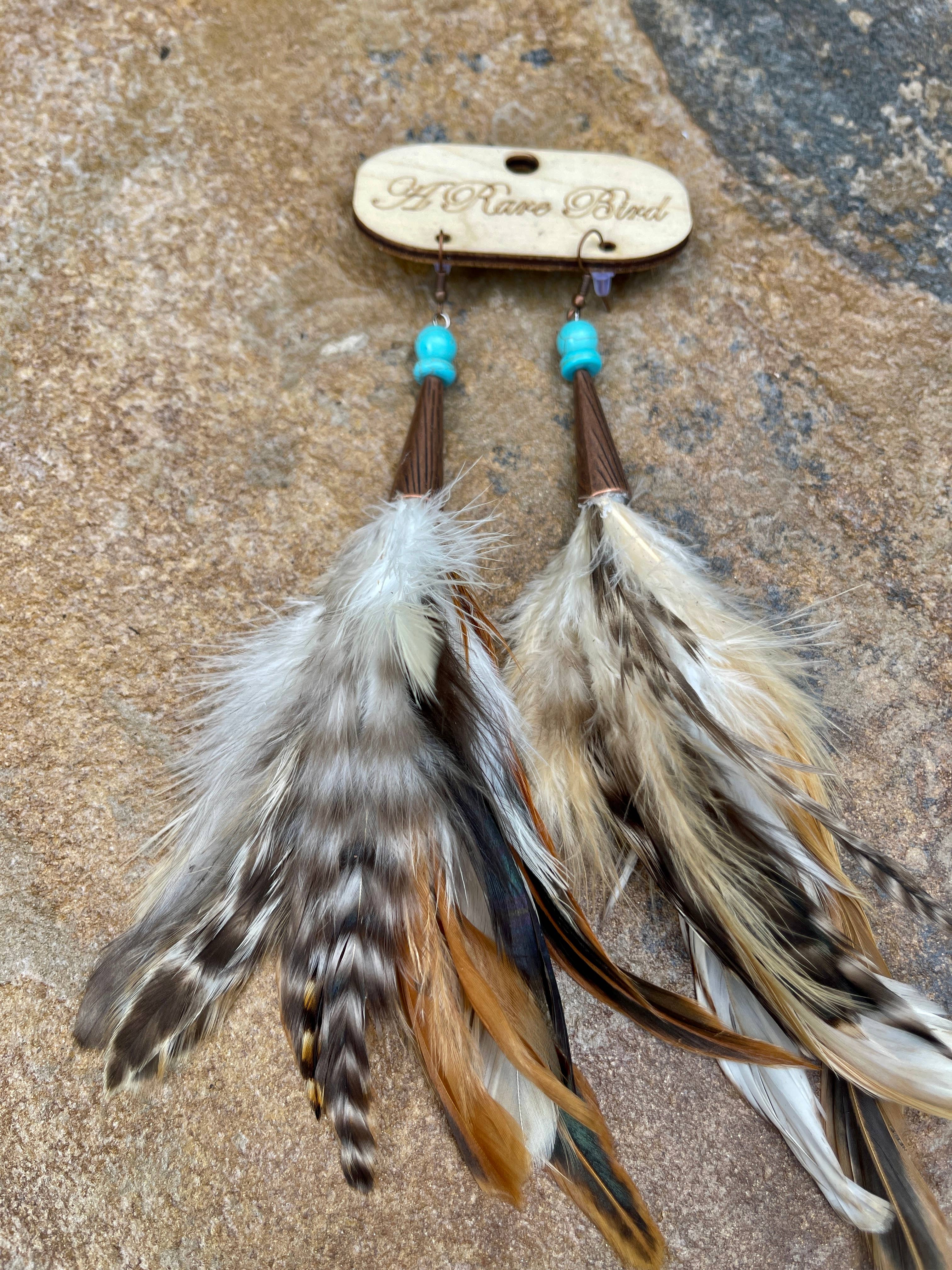 A Rare Bird Shop - Vente Boucles d'oreilles pendantes - Boucles d'oreilles Feather Feather Bundle1