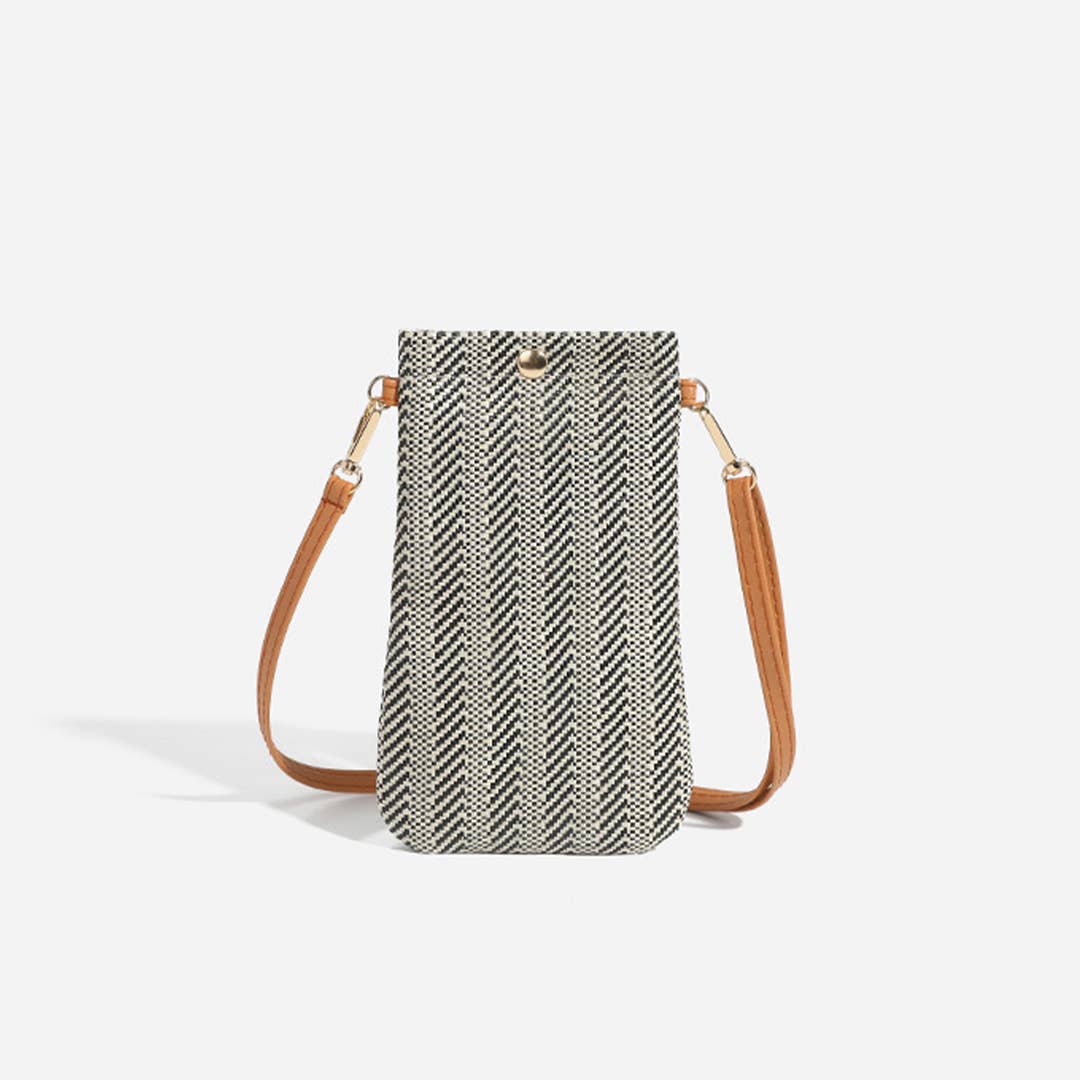 UNISHE - Wholesale Tote Bag - Women's - Woven Vertical Straw Crossbody Shoulder Bag ZK3225