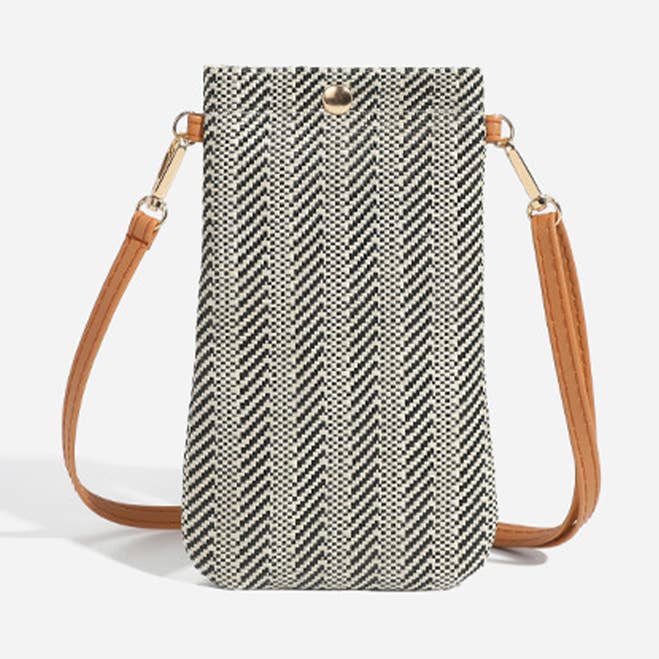 UNISHE - Wholesale Tote Bag - Women's - Woven Vertical Straw Crossbody Shoulder Bag ZK32250