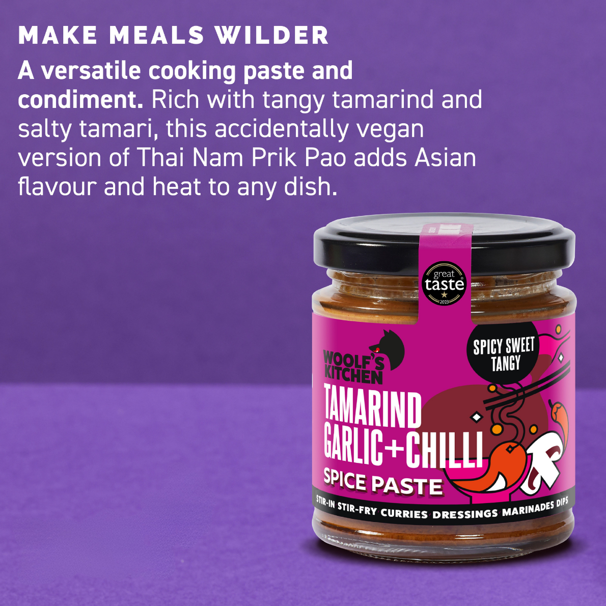 The Woolf's Kitchen – wholesale Marinade – Tamarind Garlic + Chilli, 190g Jar1