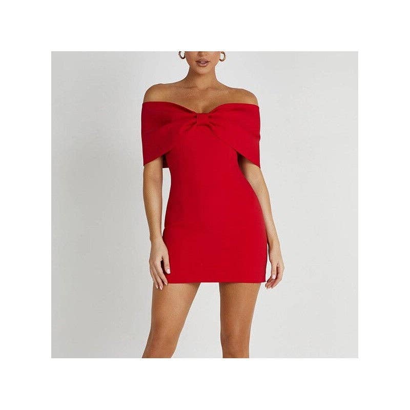 Plush Looks - Vente Robe – femme - Robe courte asymétrique simple5