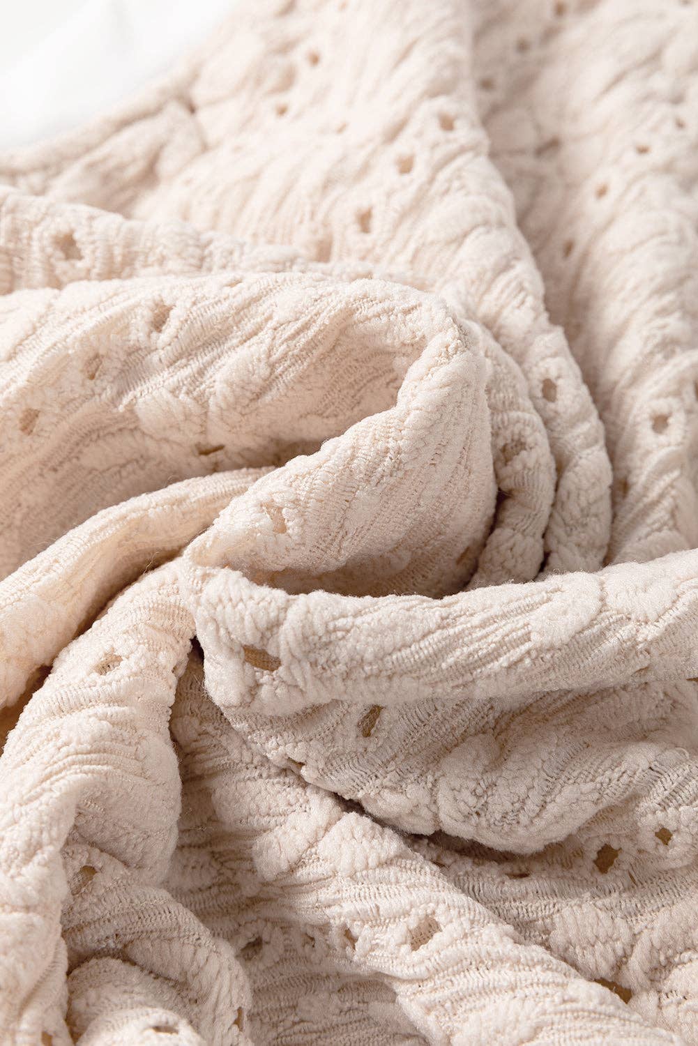 Oatmeal Floral Textured Crew Neck Tank Top for wholesale on Faire5