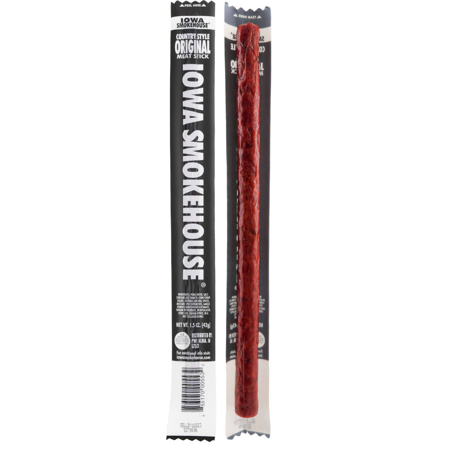 IOWA SMOKEHOUSE - Wholesale Jerky - 1.5 oz Country Style Meat Sticks Original (24/caddy)2