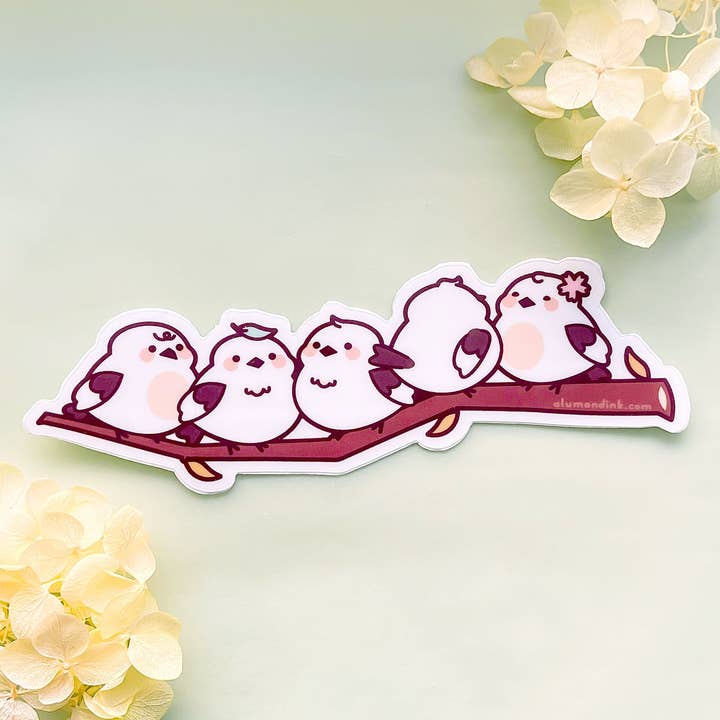 Shima Enaga Dango Clear Vinyl Sticker for wholesale by Alum and Ink