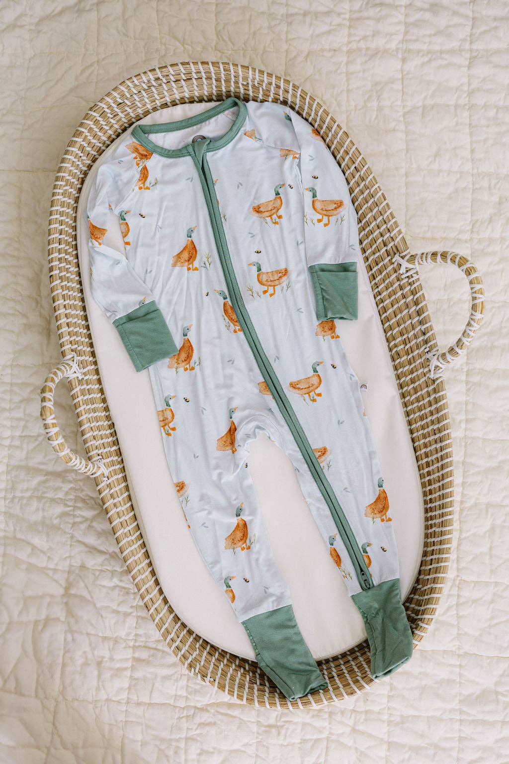 Tiny toes Baby Co - Wholesale Jumpsuit - Baby - Little Duckling Bamboo Zipper Romper8